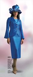 Silky Twill Three Piece Skirt Suit 4063